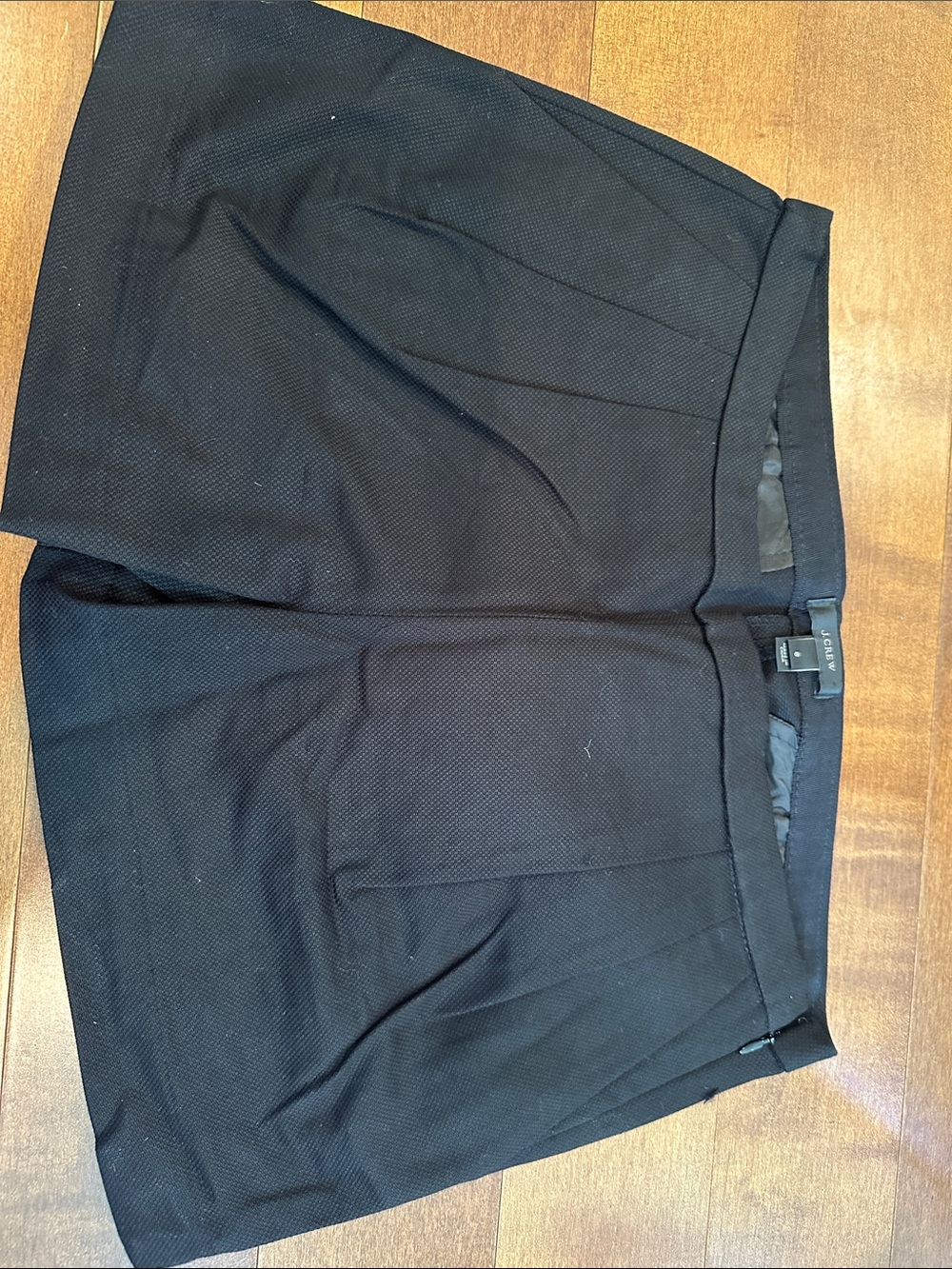 J. Crew Black Textured Tailored High-Rise Shorts